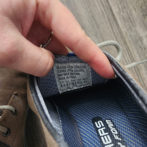 Skechers Mens Memory Foam Oxford Shoes 9.5 - Picture 7 of 12